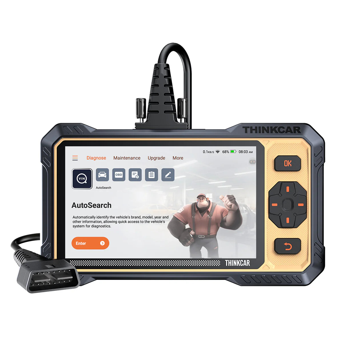 Thinkcar Thinkscan 662 OBD2 scanner con CANFD e controllo bidirezionale | Strumento diagnostico per sistemi ECM, trasmissione, ABS e SRS | Aggiornamento gratuito a vita