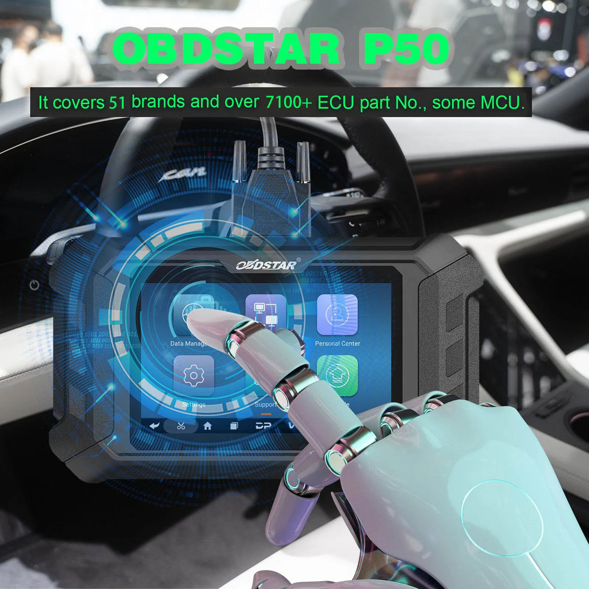 OBDSTAR P50 – Strumento professionale per ripristino airbag e PINCODE, compatibile con oltre 92 marche e 13.200+ ECU, supporto P004 e CAN-FD