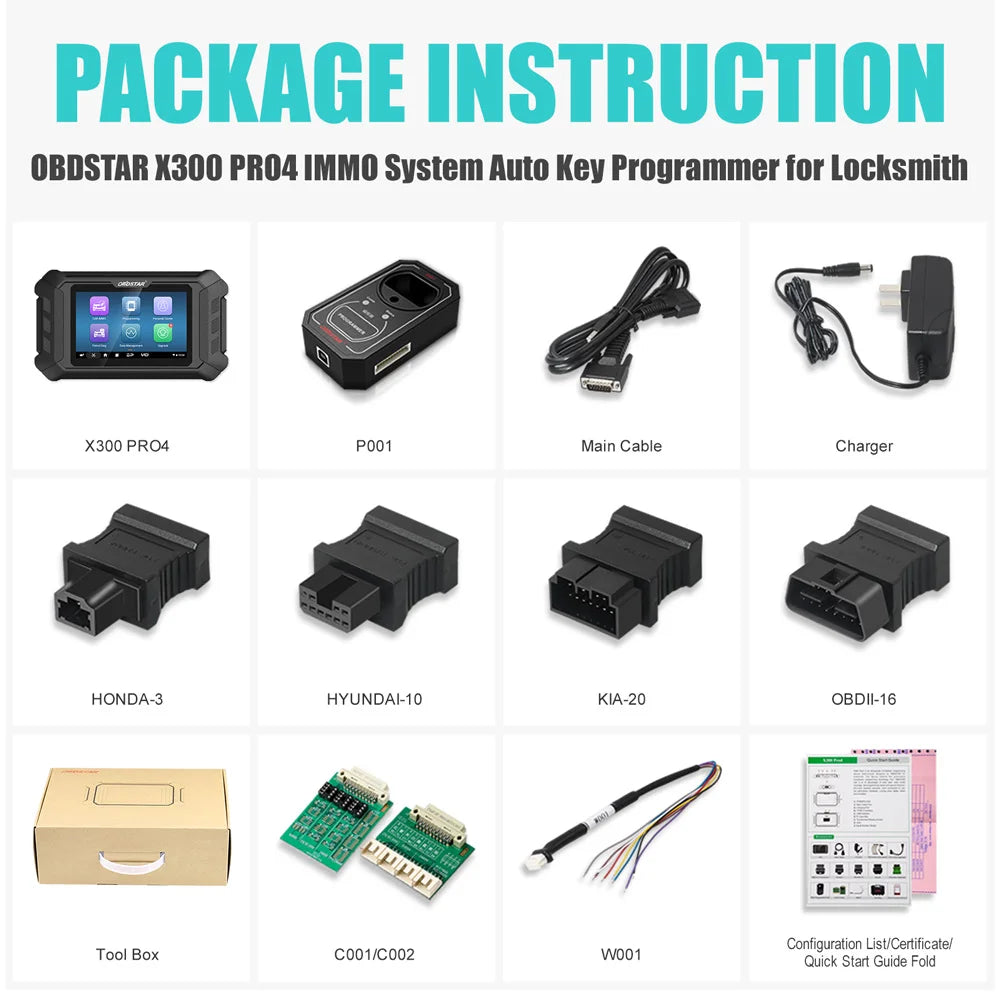 OBDSTAR X300 Pro4 Key Master 5 – Programmatore automatico full system con IMMO completo, stesse funzioni IMMO di X300 DP Plus