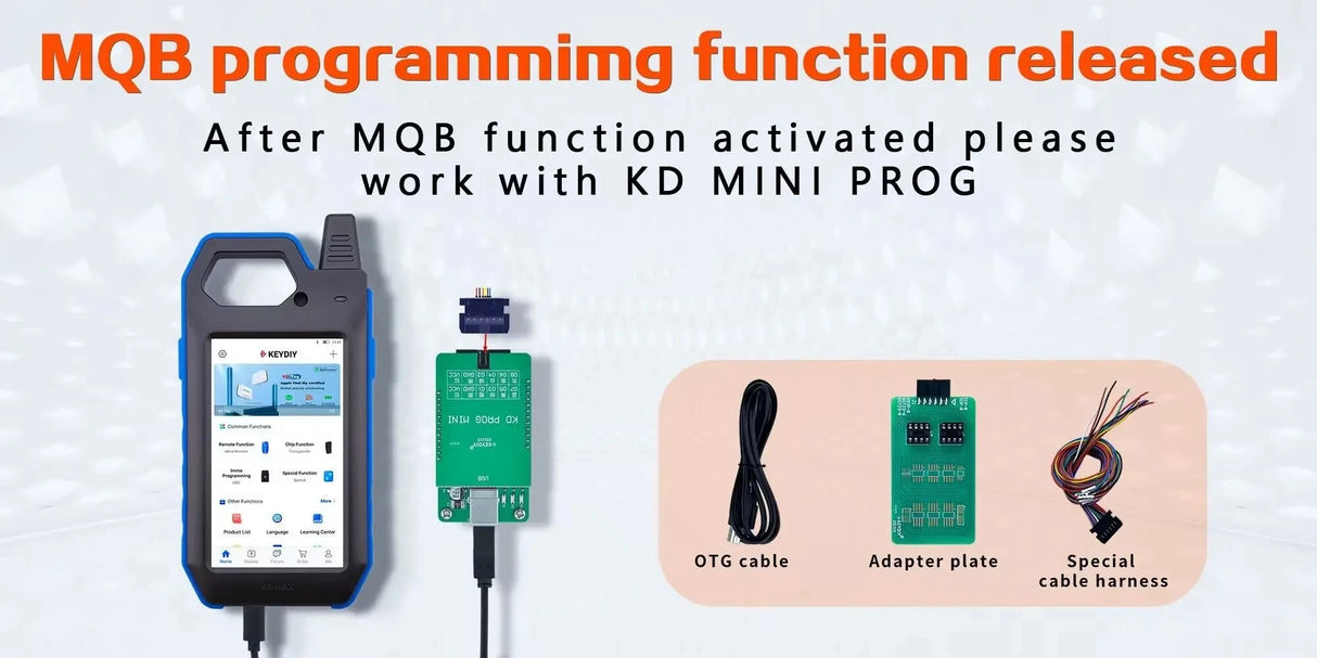 Keydiy KD Prog Mini – Nuovo modulo per lettura dati cruscotto / adattatore C2 per VW MQB, supporta “all key lost”, compatibile con KD Mate
