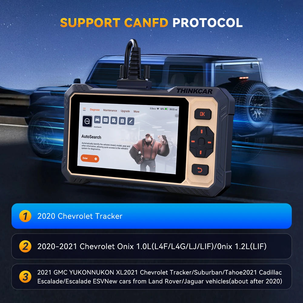 Thinkcar Thinkscan 662 OBD2 scanner con CANFD e controllo bidirezionale | Strumento diagnostico per sistemi ECM, trasmissione, ABS e SRS | Aggiornamento gratuito a vita