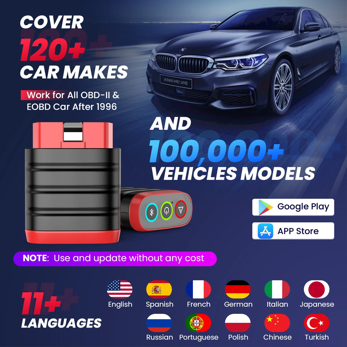 THINKCAR Thinkdiag Mini Bluetooth OBD2 Scanner | Strumento diagnostico per auto lettura del codice di guasto