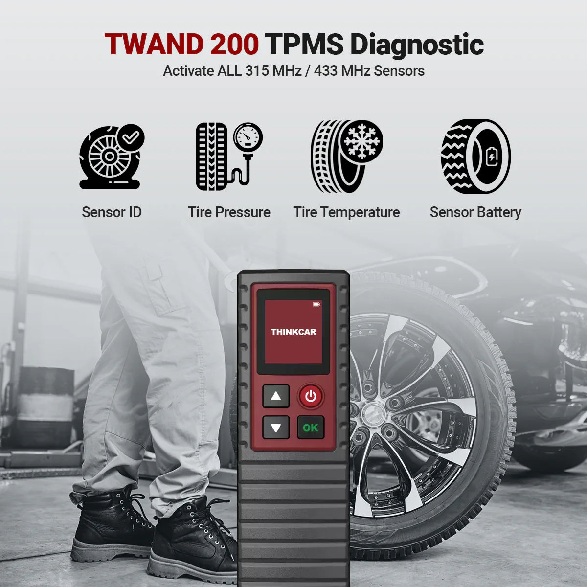 Thinkcar T-Wand 200 - Lettore sensori TPMS accessorio per strumenti di diagnosi della linea Thinkcar