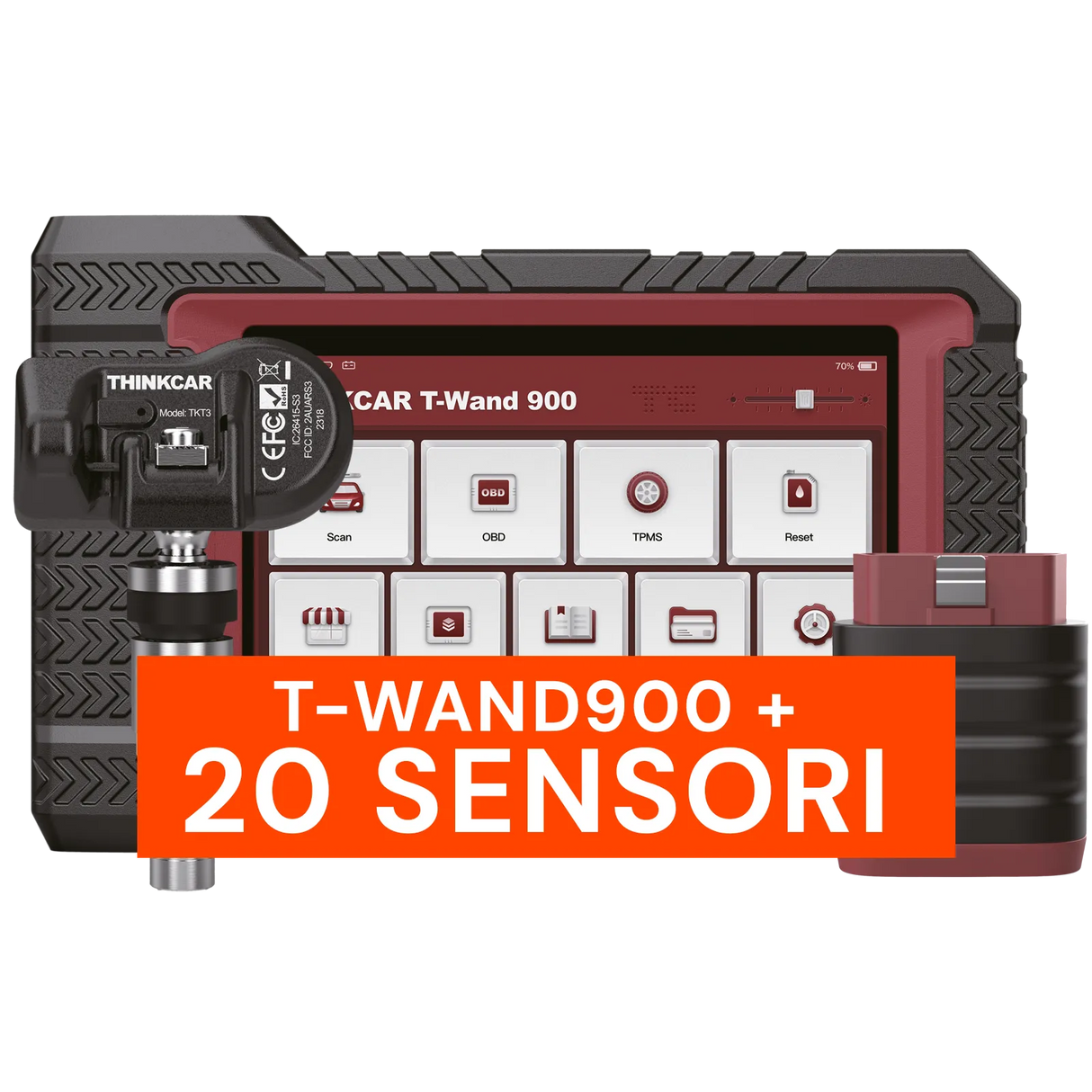 Bundle programmatore di sensori Thinktool T-Wand 900 + 20 sensori Thinkcar S3