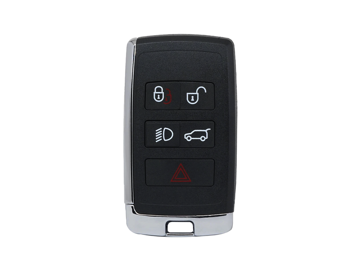 Chiave auto compatibile Jaguar XJ, XF, XE, F‑TYPE, F‑PACE, XKR - Landr Rover Discovery 4, Range Rover, Evoque, Sport, Velar | Lama HU101 | 5 tasti | Keyless | 433Mhz