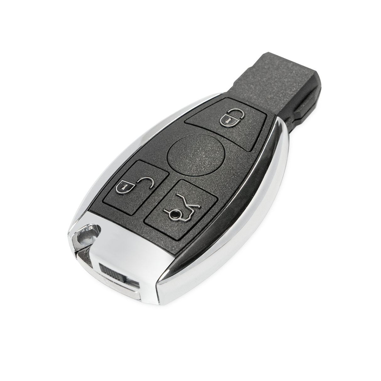 Chiave auto compatibile Mercedes-Benz Classe A, B, C, CL, CLK, CLS, E, G, GL, M, R, S, SL, SLK, Sprinter, Viano, Vito | Lama HU64 | 3 tasti | 433Mhz