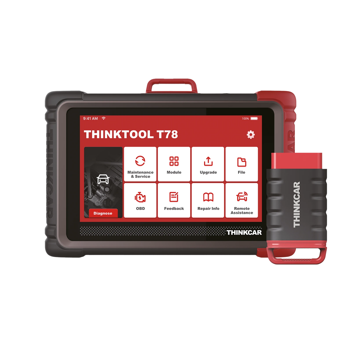 Strumento per la diagnosi auto Thinkcar Thinktool T78 | Schermo 7 pollici | Processore Quad Core
