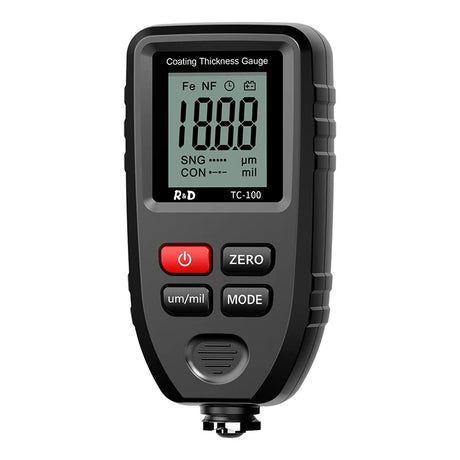 TC100 – Calibro per la misurazione dello spessore rivestimento fino a 0,1 Micron (0-1300 μm) | Tester manuale per vernice auto FE/NFE