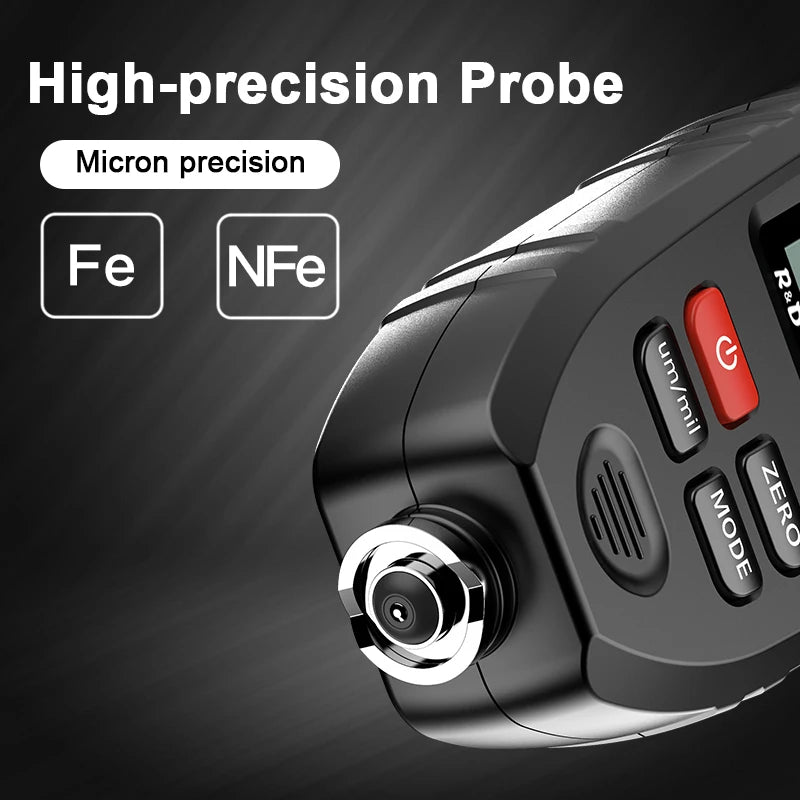 TC100 – Calibro per la misurazione dello spessore rivestimento fino a 0,1 Micron (0-1300 μm) | Tester manuale per vernice auto FE/NFE
