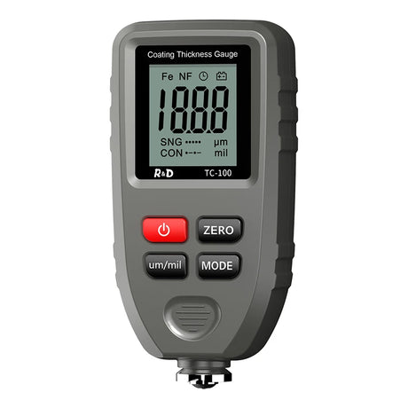 TC100 – Calibro per la misurazione dello spessore rivestimento fino a 0,1 Micron (0-1300 μm) | Tester manuale per vernice auto FE/NFE