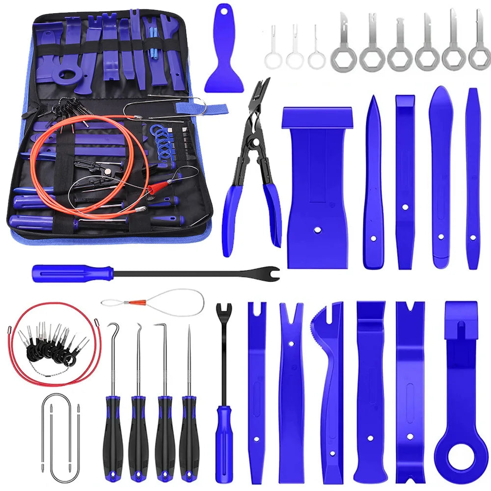 Set di strumenti di smontaggio plastiche auto e moto in plastica ABS di grande resistenza | Kit da 43 pezzi