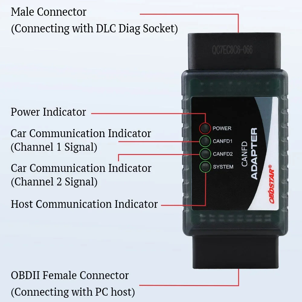OBDSTAR CANFD – Adattatore CAN-FD compatibile con X300 DP Plus, Key Master 5 (Pro4) e P50
