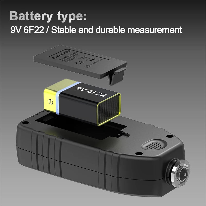 TC100 – Calibro per la misurazione dello spessore rivestimento fino a 0,1 Micron (0-1300 μm) | Tester manuale per vernice auto FE/NFE